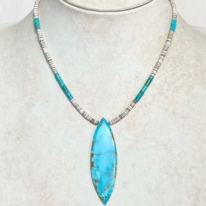 Amazing Turquoise and heishi necklace